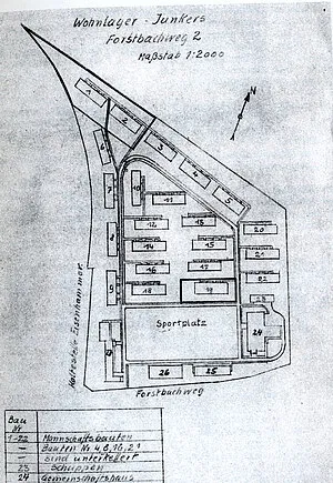 Historischer Lagerplan, Junkers-Lager, 1940er